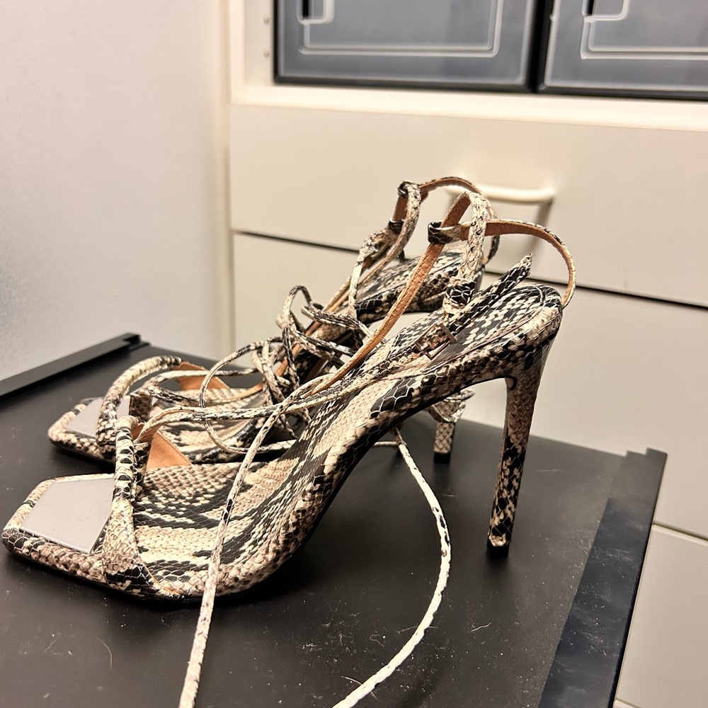 Shultz Snake-Print Strappy High Heel Sandals - Women